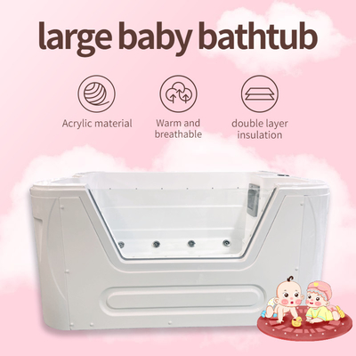 Computer Control Large Baby Bath Tub Rectangular Freestanding Massage Bathtub