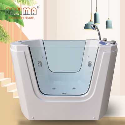 Transparent Acrylic Baby Spa Bathtub Outdoor Hydro Massage 1220x850mm