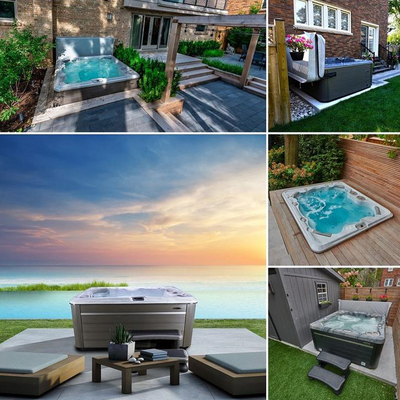 Freestanding Outdoor SPA Bathtub Air Jets Massage 5 Person SPA Hot Tub