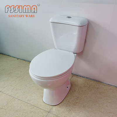 Factory Directly Supply Sanitary Ware Bathroom France Classical Style Two Pieces Ceramic Rimless Toilet From China
