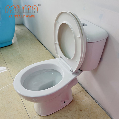 Factory Directly Supply Sanitary Ware Bathroom France Classical Style Two Pieces Ceramic Rimless Toilet From China