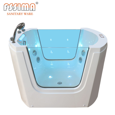 Newborn Small Baby Massage Bathtub Freestanding With Led Lights FSSIMA