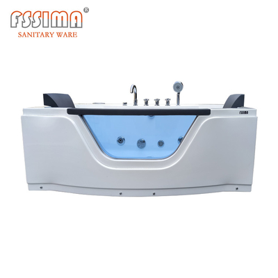 Two Person Spa Bathtub Corner Acrylic Jacuzzi Tub 1700x600mm 2 Sided Skirt Corner