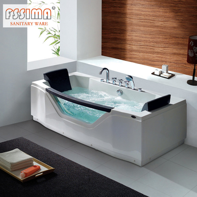 1700 X 800 Whirlpool Freestanding Hydrotherapy Bathtub Shower Combo Square
